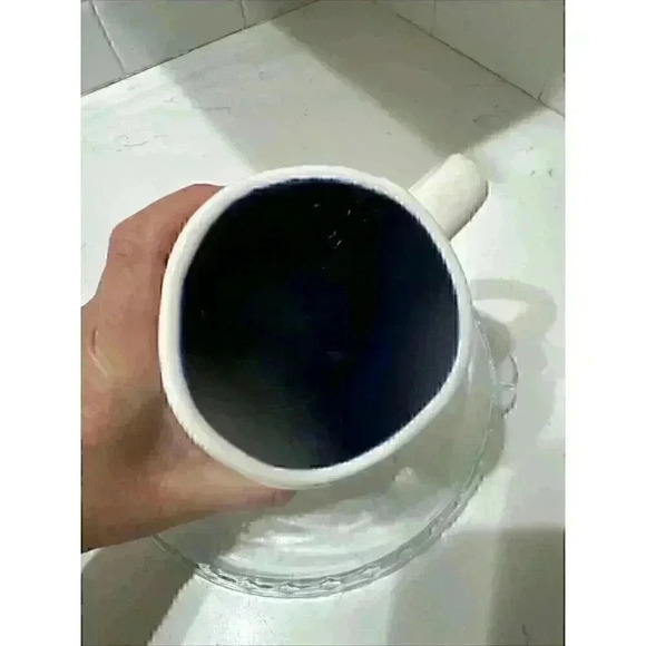 Rae Dunn BLISS Mug Magenta Artisan Collection Coffee Tea Blue Interior - Picture 8 of 9